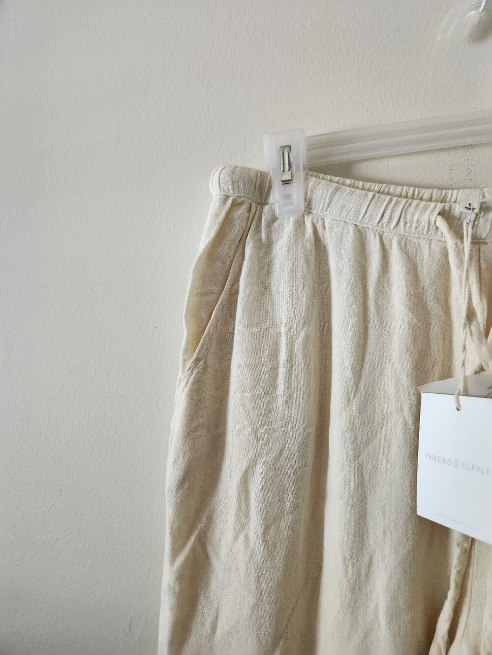 Thread & Supply Dekker Linen Blend Wide Leg Pants New - Picture 4 of 11